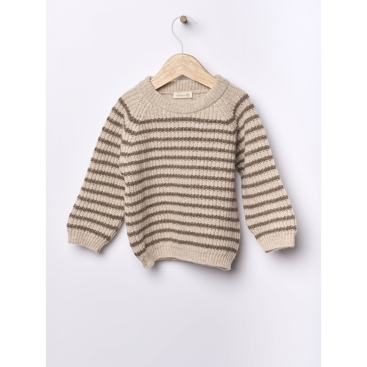 Striped sweater knitted in merino wool | WEDOBLE PLAY - I25.11301F.09 ...